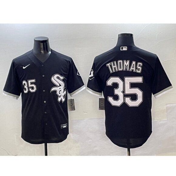Mens Youths Kids Womens Frank Thomas Black Stitched Jersey